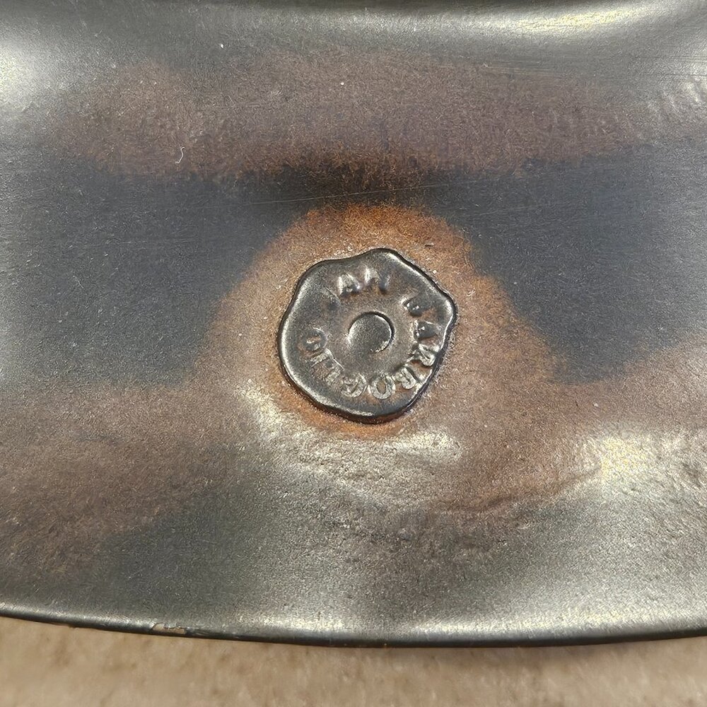 VERY RARE JAN BARBOGLIO HOUSE BLESSING CROSS CLOCHE DOME SERVER TRAY IRON FORGED - Picture 8 of 15